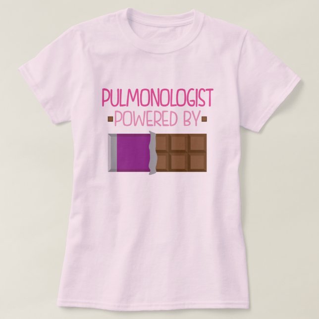 Camiseta Presente do chocolate do Pulmonologist para ela (Frente do Design)