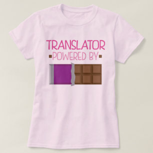 Camiseta Presente do chocolate do tradutor para ela