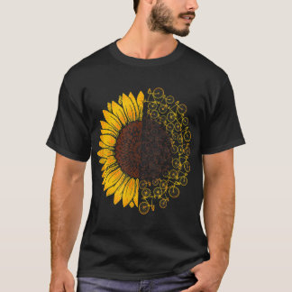 Camiseta Presente do Ciclo do Ciclo de Bicicleta de Girasso