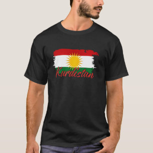Camiseta Presente do Curdistão Curda Aqui Biji Newroz Curde