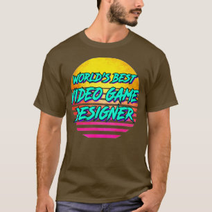 Camiseta Presente do Designer de Vídeo Retro dos anos 80