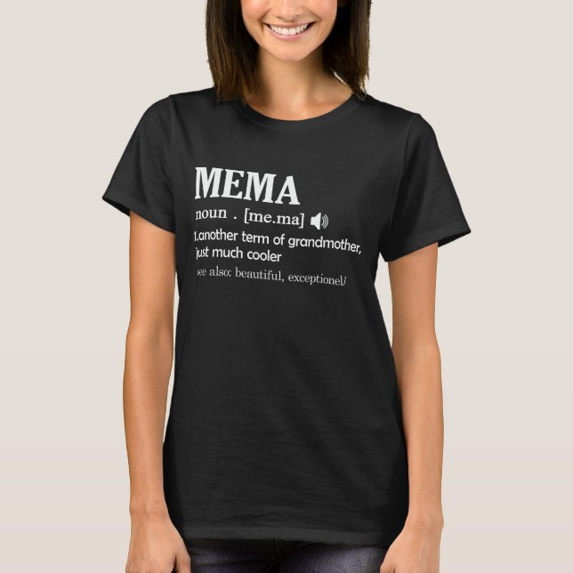 Camiseta Presente do Dia das Mães Avó Divertida Definição (Frente)