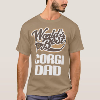 Camiseta Presente do Dia de os pais do Pai do Cão Corgi 