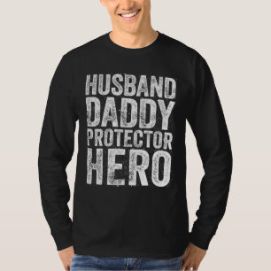 Camiseta Presente do Dia de os pais Herói do Protetor do Pa