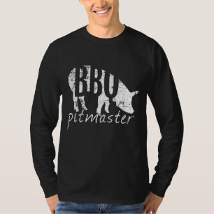 Camiseta Presente do Dia de os pais Pig Grill do churrasco 