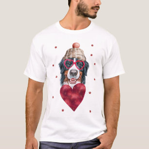 Camiseta Presente do Dia dos Namorados Bernese Mountain Dog