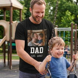 Camiseta Presente do Dia dos Pais com Foto do Pai Minimalis