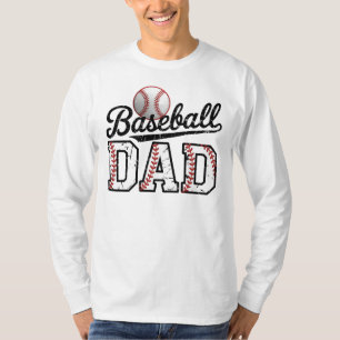 Camiseta Presente do Dia dos Pais de Beisebol do Papai