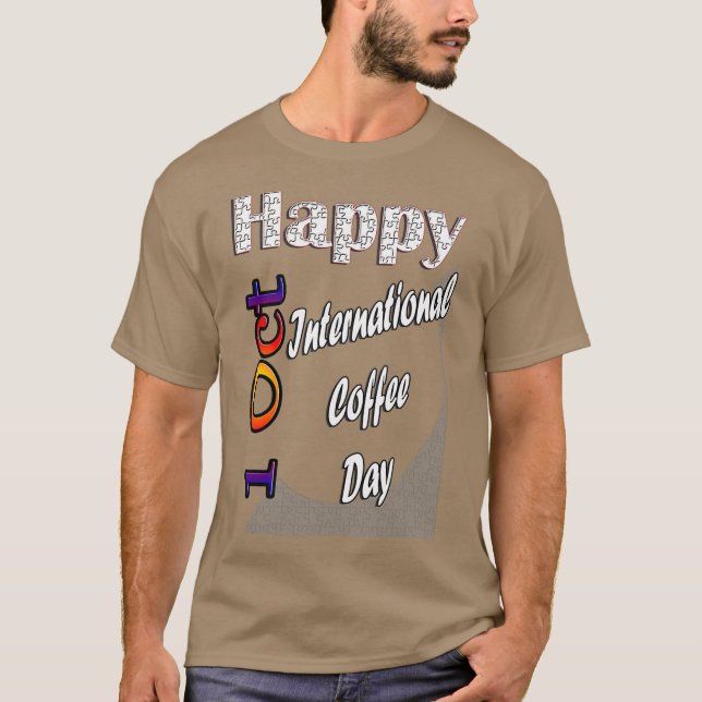 Camiseta Presente do Dia Internacional do Café de 11 de out (Frente)