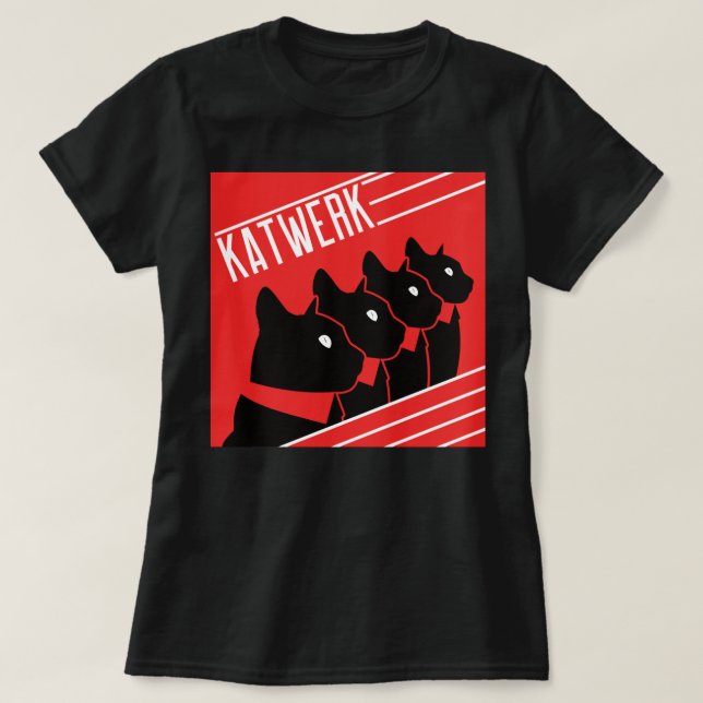 Camiseta Presente do dia para música eletrônica Kraftwerk o (Frente do Design)