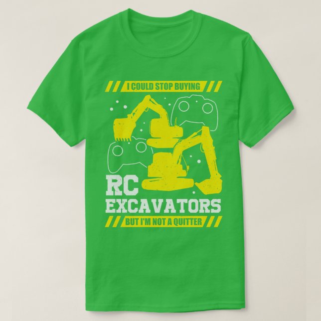 Camiseta Presente do Digger de Veículo de Construção RC Exc (Frente do Design)