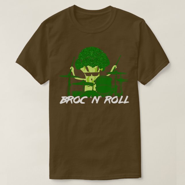 Camiseta Presente do Drummer do Baterista de Roll Broc N (Frente do Design)
