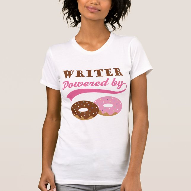 Camiseta Presente do escritor (rosquinhas) (Frente)