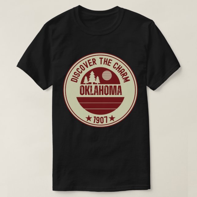 Camiseta Presente do Estado de Oklahoma Sooners - OK (Frente do Design)