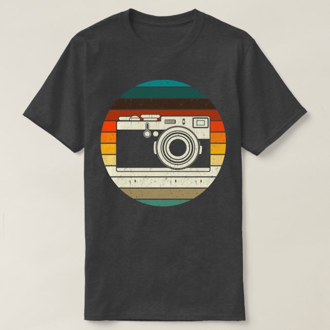 Camiseta Presente do Fotógrafo da Câmera Retro Vintage (Frente do Design)