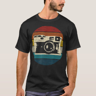 Camiseta Presente do fotógrafo fotográfico com câmara retro