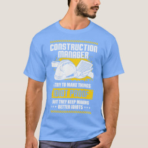 Camiseta Presente do Funny Construction Manager