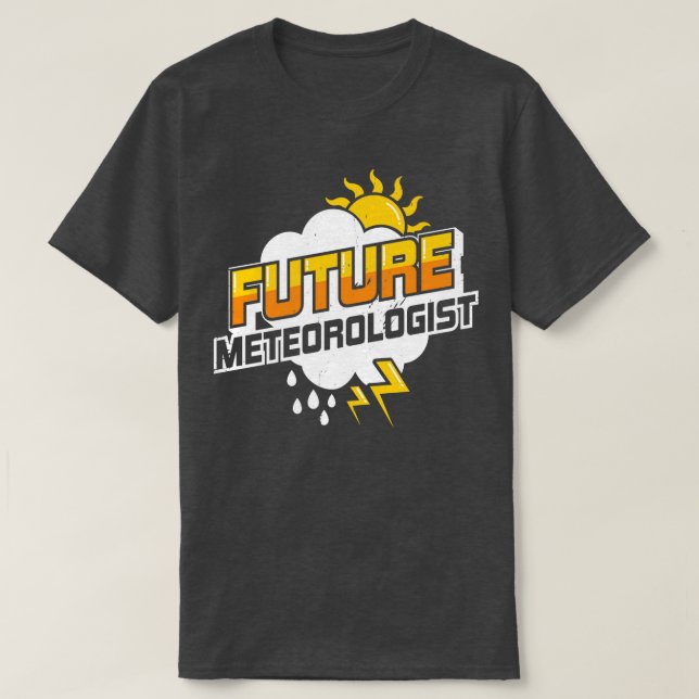 Camiseta Presente do futuro estudante de Meteorologia Meteo (Frente do Design)