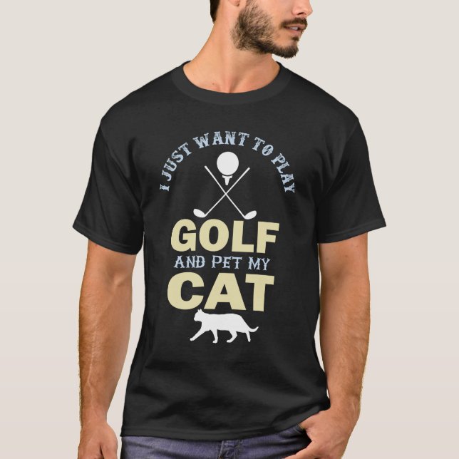 Camiseta Presente do Gatinho de Golfe do Golfe do Golfe do  (Frente)