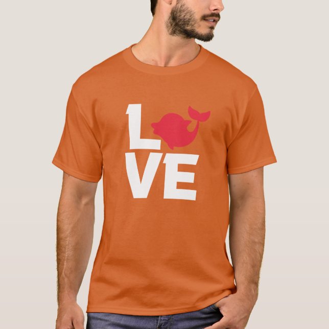 Camiseta Presente do golfinho amoroso (Frente)