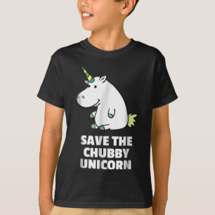 Camiseta Presente do Hippo Lover  Chubby Unicorn Hippo  Cut