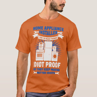 Camiseta Presente do instalador do aplicativo doméstico eng