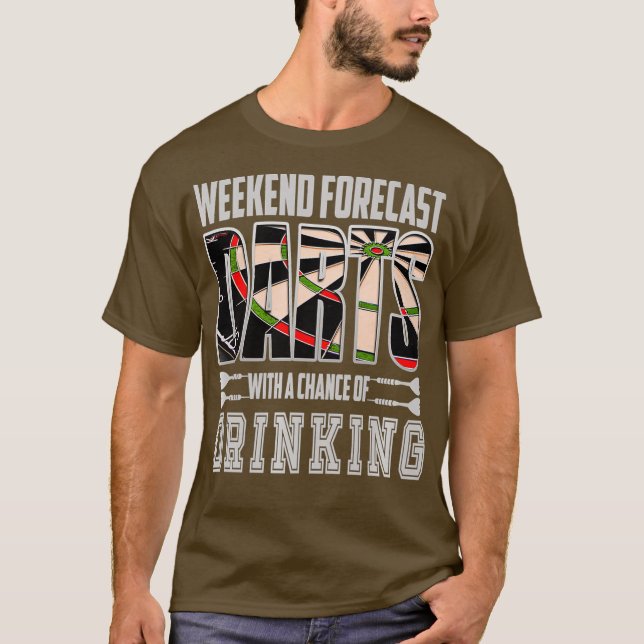 Camiseta Presente do Jogador de Dart Weekend de Previsão do (Frente)