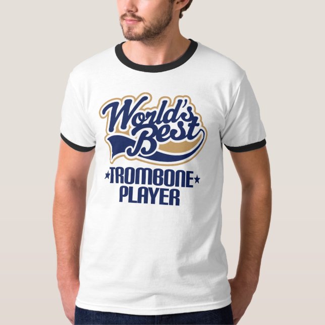 Camiseta Presente do jogador de Trombone dos mundos o (Frente)