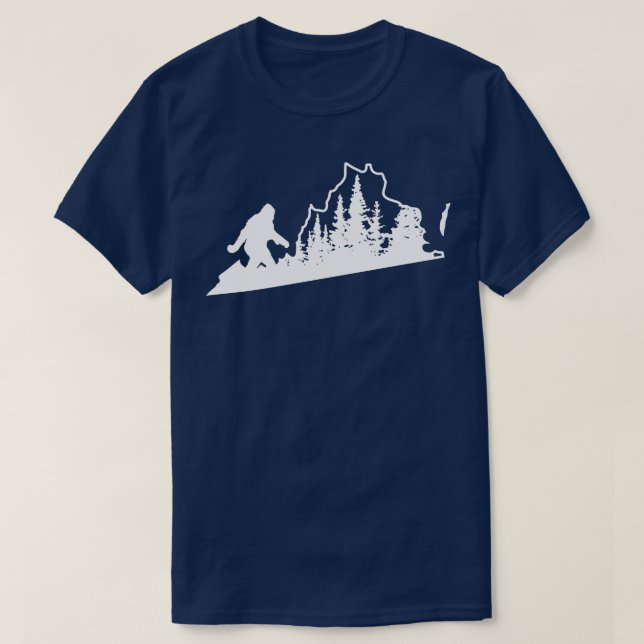 Camiseta Presente do Mapa do Estado da Virgínia (Frente do Design)