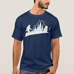 Camiseta Presente do Mapa do Estado da Virgínia