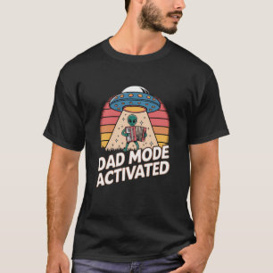 Camiseta Presente do Modo Pai Alien Engraçado Ativado