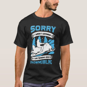 Camiseta Presente do Motor Snowmobiler Snowmobiler Snowmobi