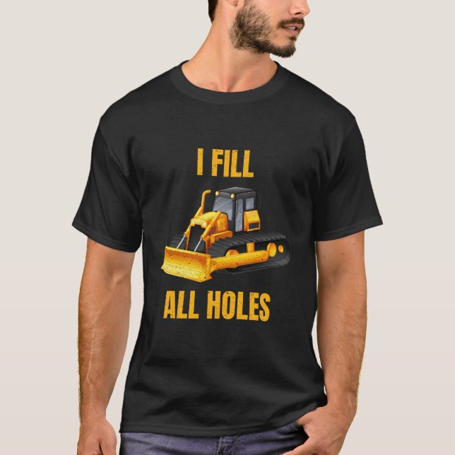 Camiseta Presente do operador da escavadora do dozer (Frente)