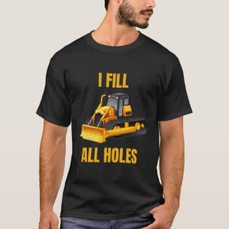Camiseta Presente do operador da escavadora do dozer