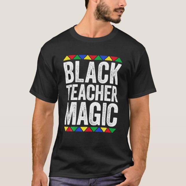 Camiseta Presente do Orgulho Preto Magico do Professor Negr (Frente)