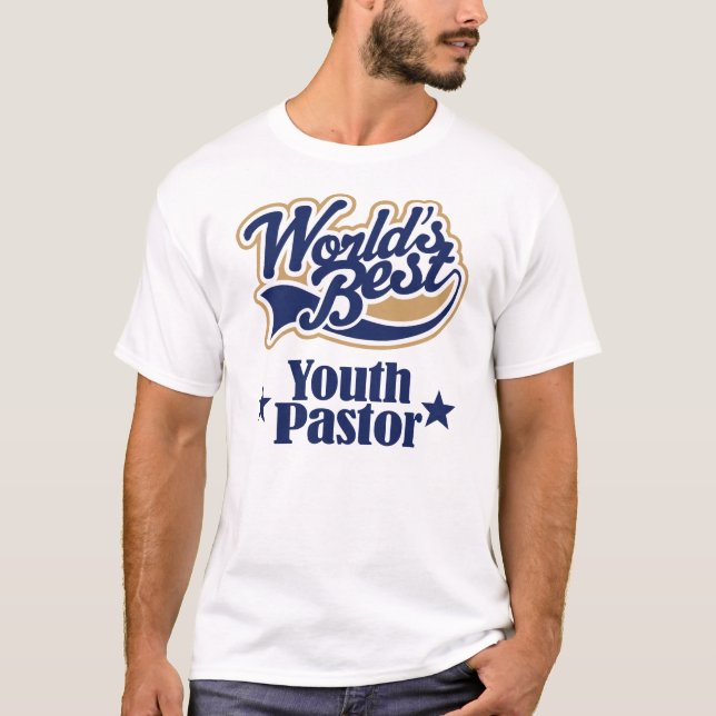 Camiseta Presente do pastor da juventude para (mundos (Frente)