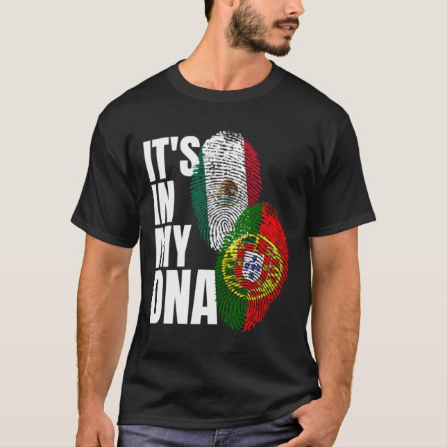 Camiseta Presente Do Patrimônio Da Herança Do DNA Português (Frente)
