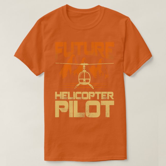 Camiseta Presente do Piloto do Helicóptero Futuro (Frente do Design)
