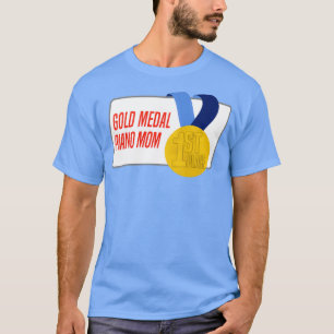 Camiseta Presente do Prêmio Dourado da Medalha Piano Mãe