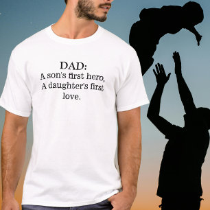 Camiseta Presente do Primeiro Herói de um Filho e do Primei