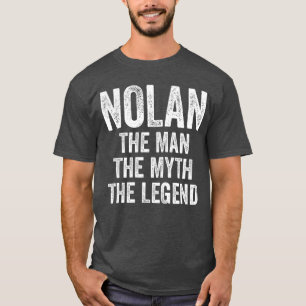 Camiseta Presente do Primeiro Nome de Nolanhe Manhe Mythhe