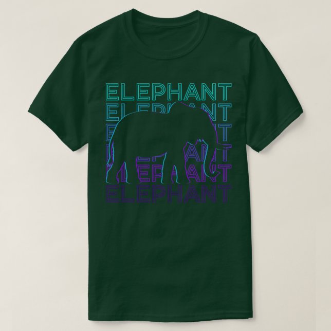 Camiseta Presente do Retro Elefante (Frente do Design)