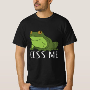 Camiseta Presente do sapo - Beije-me - Design do sapato do