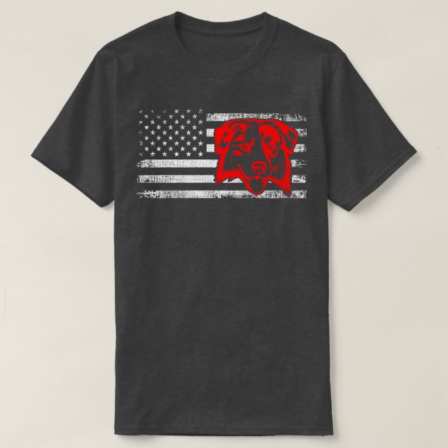 Camiseta Presente do Shepherd American Flag Funny (Frente do Design)