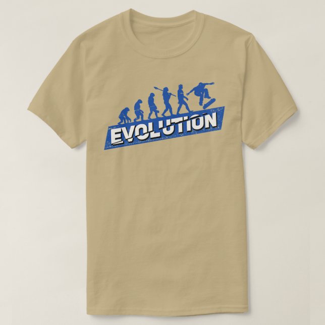 Camiseta Presente do Skateboard Evolution Skateboarder (Frente do Design)