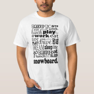 Camiseta Presente do Snowboard