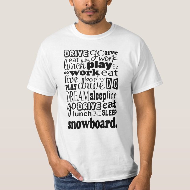 Camiseta Presente do Snowboard (Frente)