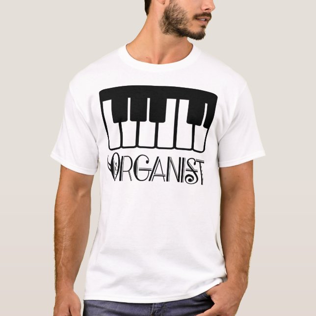 Camiseta Presente do teclado do organista (Frente)