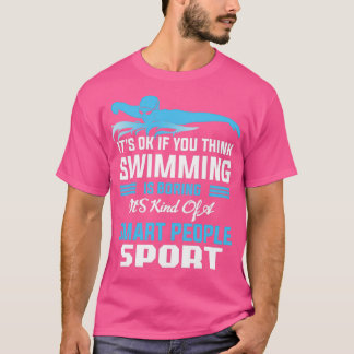 Camiseta Presente do torneio desportivo de piscina de nataç