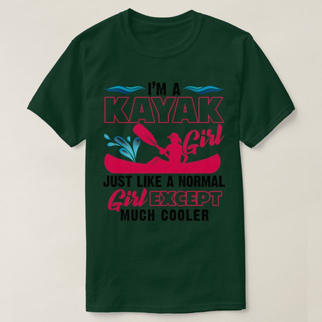 Camiseta Presente do ventilador do Kayak Kayaking Canoe (29 (Frente do Design)